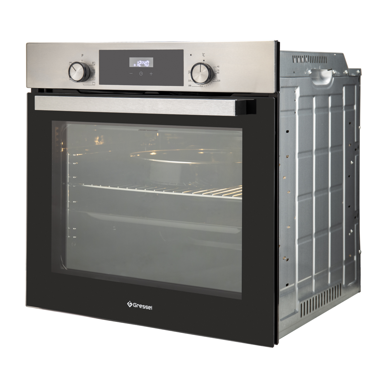 Встраиваемый духовой шкаф Gressel U6EM68005 60см, 7 режимов, 80л, конвекция, двойное стекло, гриль, таймер