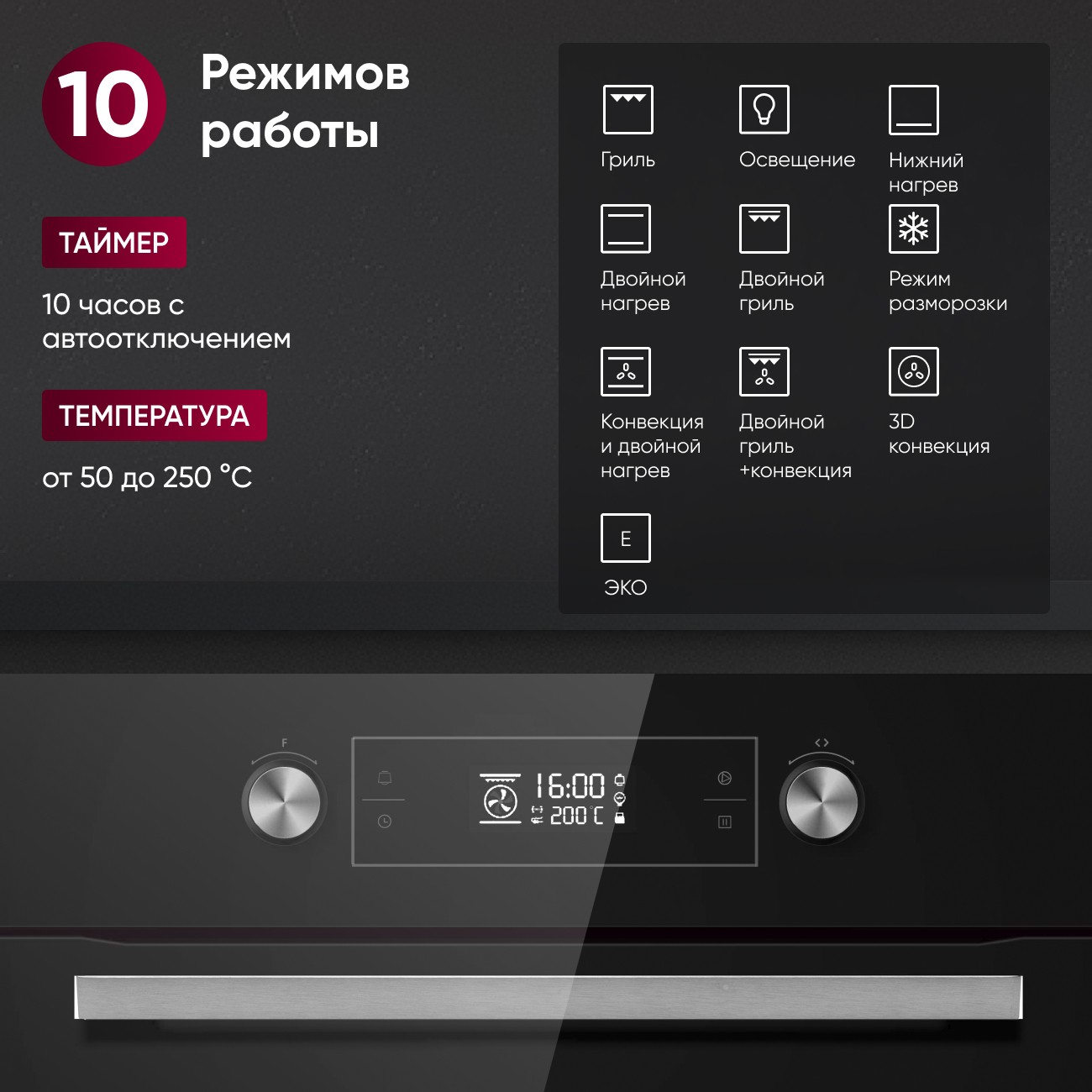 Комплект бытовой техники GRESSEL U66I69S84S02 (духовой шкаф 60см и варочная панель индукционная 60см)