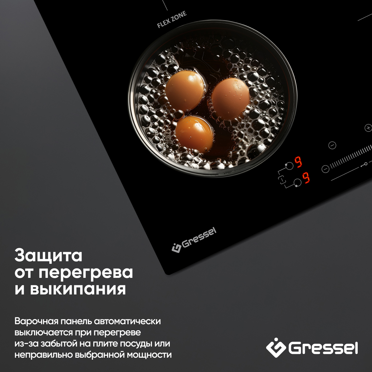 Комплект бытовой техники GRESSEL U66I69M84S01 (духовой шкаф 60см и варочная панель индукционная 60см)