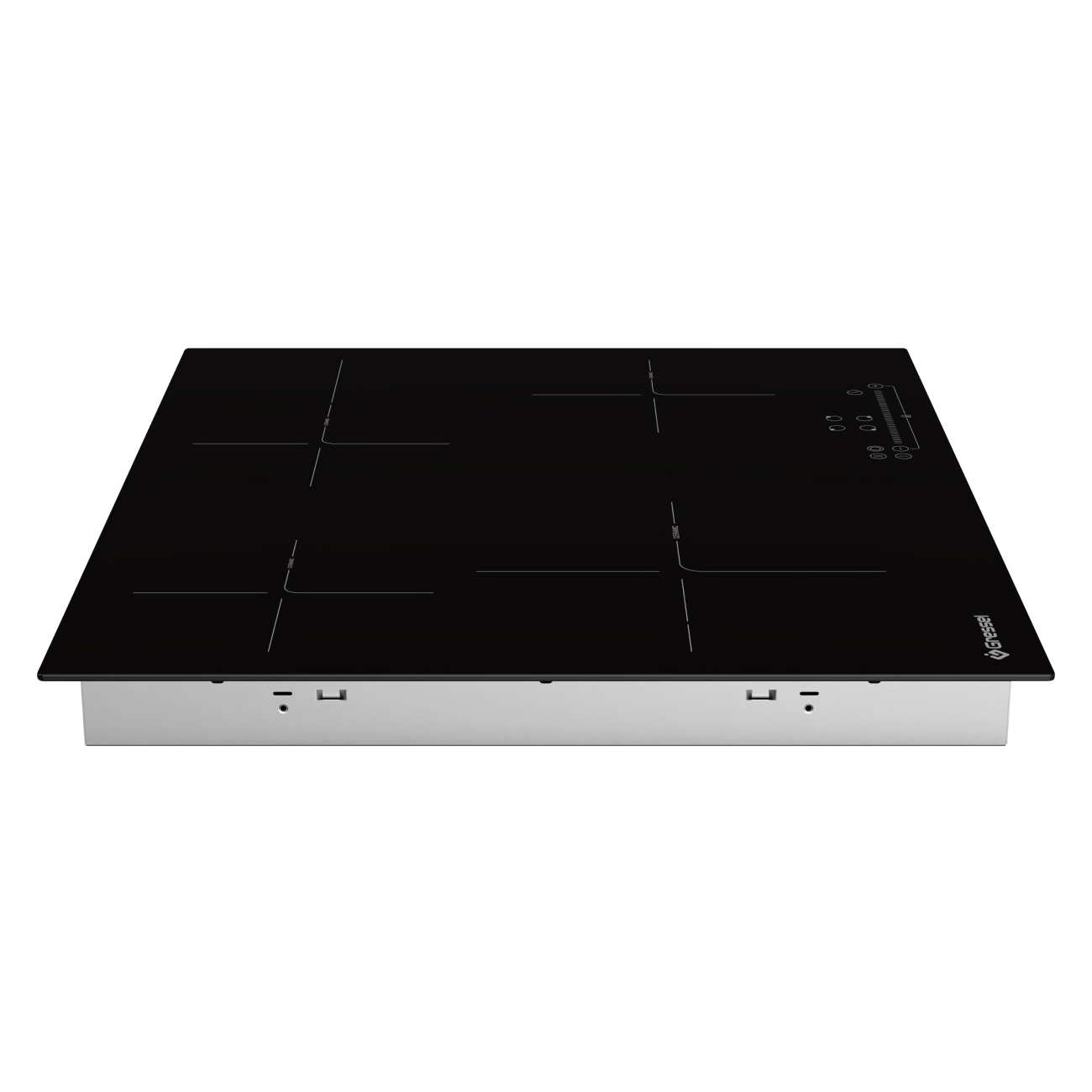 Встраиваемая электрическая варочная панель GRESSEL U60D24S011, 60 см, 6600Вт, индикатор остаточного тепла, зона расширения, управление Slider control, блокировка, таймер