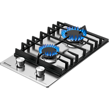 Газовая варочная панель GRESSEL U30V20M000 30 см, нержавеющая сталь, автоматический розжиг, газ-контроль, чугунные решетки