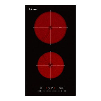Настольная электрическая варочная панель Gressel TTD28S100-30, 30 см, 3200Вт, сенсорная панель Slider control, зона расширения, блокировка, таймер