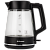 Электрический чайник Gressel GRK-1115, 1.7л, 2200Вт, защита от перегрева, контроллер Strix, подсветка, сетчатый фильтр, термостойкое стекло, черный