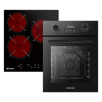 Комплект бытовой техники GRESSEL (духовой шкаф 45см U4ES59000 и варочная панель стеклокерамическая 45см U45D29S000) Комплект бытовой техники GRESSEL (духовой шкаф 45см U4ES59000 и варочная панель стеклокерамическая 45см U45D29S000)