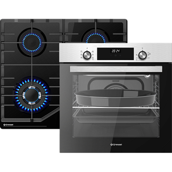 Комплект бытовой техники GRESSEL (духовой шкаф 60см U6EM68005 и варочная панель газовая 60см U60H41S011)