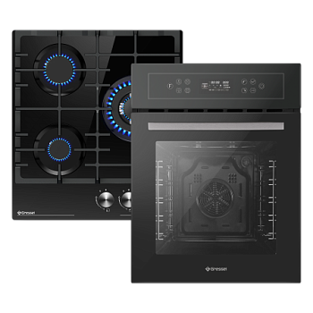 Комплект бытовой техники GRESSEL (духовой шкаф 45см U4ES99000 и варочная панель газовая 45см U45H35S001) Комплект бытовой техники GRESSEL (духовой шкаф 45см U4ES99000 и варочная панель газовая 45см U45H35S001)