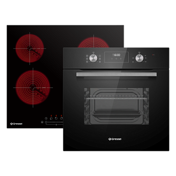 Комплект бытовой техники GRESSEL U66D57S14S01 (духовой шкаф 60см и варочная панель стеклокерамическая 60см)