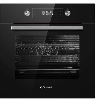 Встраиваемый духовой шкаф Gressel U6ES69000 60 см, 10 режимов, двойной ГРИЛЬ, разморозка, конвекция, утапливаемые ручки, таймер