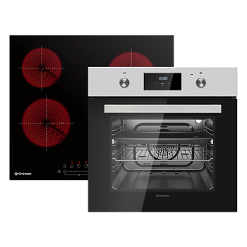 Комплект бытовой техники GRESSEL U66D58M14S01 (духовой шкаф 60см и варочная панель стеклокерамическая 60см)