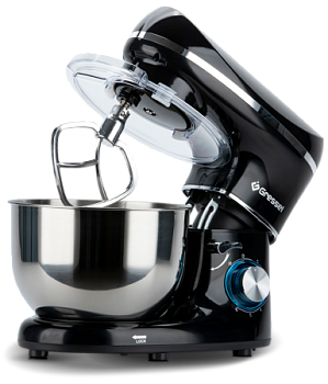 Планетарный миксер Gressel GRM-3001 с чашей, 1400 Вт, 6 скоростей, черный