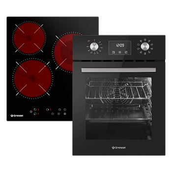 Комплект бытовой техники GRESSEL (духовой шкаф 45см U4ES59001 и варочная панель стеклокерамическая 45см U45D29S000) Комплект бытовой техники GRESSEL (духовой шкаф 45см U4ES59001 и варочная панель стеклокерамическая 45см U45D29S000)