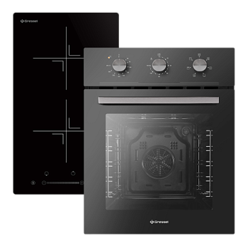 Комплект бытовой техники GRESSEL (духовой шкаф 45см U4ES16000 и варочная панель индукционная 30см U30I72S001) Комплект бытовой техники GRESSEL (духовой шкаф 45см U4ES16000 и варочная панель индукционная 30см U30I72S001)