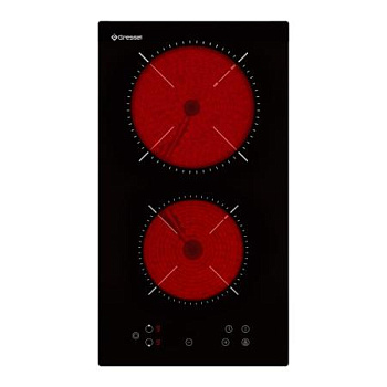 Настольная электрическая варочная панель Gressel TTD28S000-30, 30 см, 3200Вт, сенсорная панель Touch Control, зона расширения, блокировка, таймер