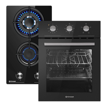Комплект бытовой техники GRESSEL (духовой шкаф 45см U4ES16000 и варочная панель газовая 30см U30N20S000) Комплект бытовой техники GRESSEL (духовой шкаф 45см U4ES16000 и варочная панель газовая 30см U30N20S000)